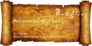 Moravszky Írisz névjegykártya