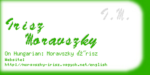 irisz moravszky business card